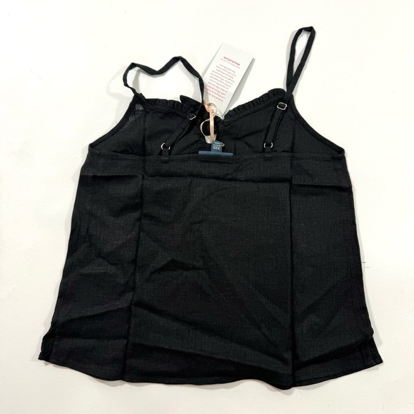 New ModCloth Spruced Up Summer Sleeveless Tank Top Black - Picture 3 of 7